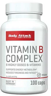 Body Attack Vitamin B-Kompleksas 100 Kapsulių