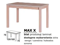 Drewmix Iškleidžiamas stalas medinis MAX X