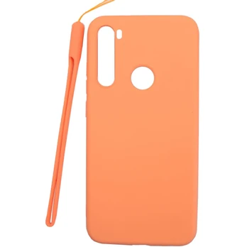 Evelatus Xiaomi Xiaomi Redmi Note 8 / Redmi Note 8 2021 Soft Touch silikoninis dėklas su rožiniu dirželiu
