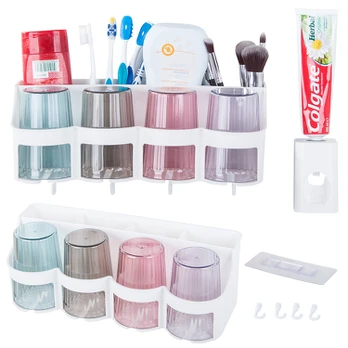 Verk Group Toothbrush organiser cups toothpaste dispenser