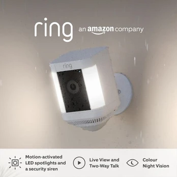 RING Spotlight Plus Battery Surveillance Camera - White - EU