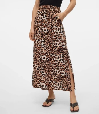 Vero Moda moteriškas sijonas 10302047*03, rudas/leo