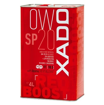 XADO Atomic Oil variklinė alyva 0W-20 SP RED BOOST 4L
