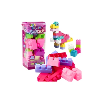 Lean Toys Blocks In Box Large Construction Set Colorful 40pcs.