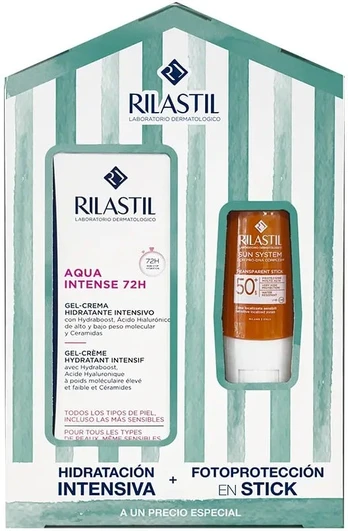 Rilastil AQUA INTENSE 72H + PROTECTOR SOLAR SPF50 ESTUCHE 2 pz