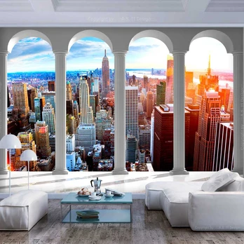 Artgeist Fototapetas - Pillars and New York