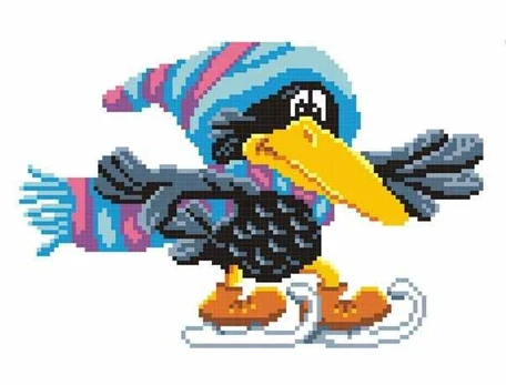 A crow on skates SKN-388