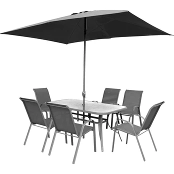 Lauko baldų komplektas PATIO Evora, pilkas