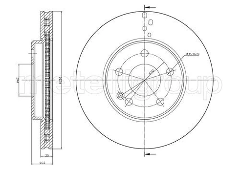 Stabdžių diskas METELLI 23-0832C