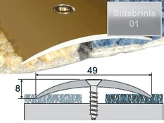 Profilis Effector A04 sujungimo | sidabrinis 180 cm 49x8 mm