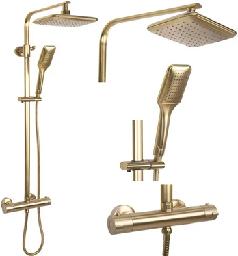 Dušo sistema su termostatu REA Tom, Brushed Gold