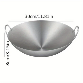 nerūdijančio plieno wok, 30,0 cm