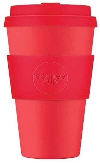 Ecoffee Cup „Ecoffee Solid Colours Meridian Gate“ 400 ml išsinešimo puodelis – raudonas
