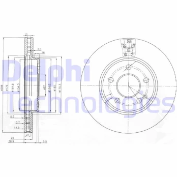 Stabdžių diskas DELPHI BG3909