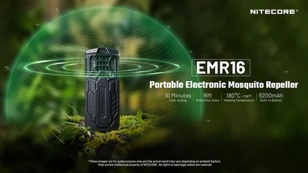 Nitecore EMR16 portable electronic mosquito repeller – USB-C powered,