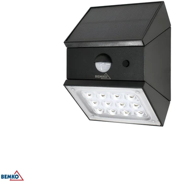 BEMKO SOLAR RUBIC 2.5W 3000/4000/6000K 300LM IP65 PIR LED prožektorius (juodas))