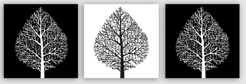 Paveikslas Wallity 3P5781, 30 cm x 30 cm, 3 vnt.