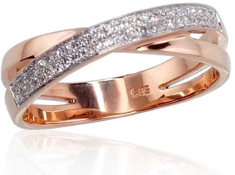Auksinis žiedas su deimantais moterims Diamond Sky „Joanna II“
