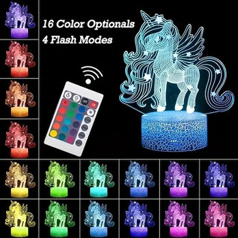 3D LED naktinė lempa