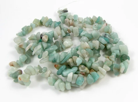 Amazonito skaldos gija 12x8 mm, 90 cm