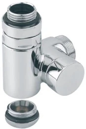 Vožtuvas Carlo Poletti Corner Combi Radiator Valve 1/2 90 Chrome Left, 10 Bar