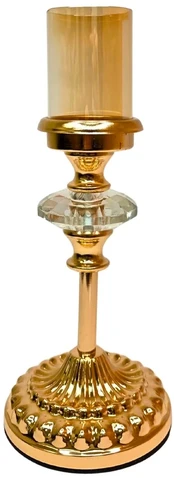 Metalinė žvakidė su stikliuku S852C