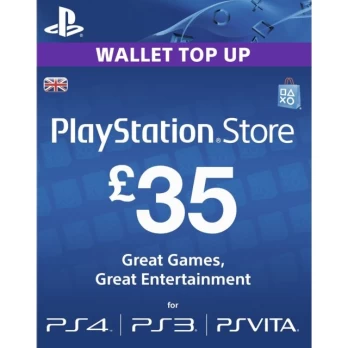 Playstation Store £35 UK Dovanų kortelė