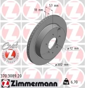 Stabdžių diskas ZIMMERMANN 370.3089.20 kaina