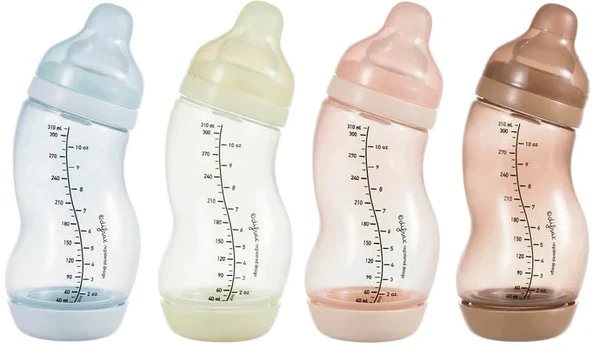 Difrax S-bottle Wide antikolikinis buteliukas su silikoniniu žinduku, 310 ml
