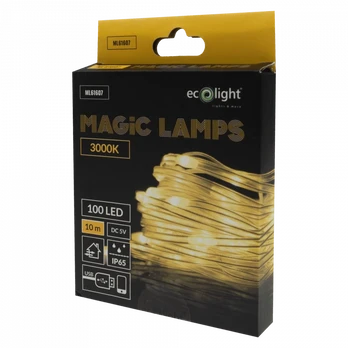 Eco Light Magiczne lampki 100 led 3000k 10m dc5v