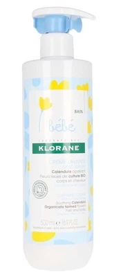 Valiklis Klorane Baby Cleansing Cream With Cold Cream, 500 ml