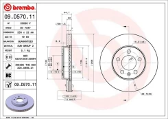 Stabdžių diskas BREMBO 09.D570.11 kaina