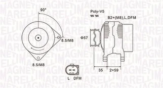 MAGNETI MARELLI 063731675010 Alternator