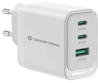 CONCEPTRONIC Ladegerät 3Port 65W,2xUSB-C,1xUSB-A baltas