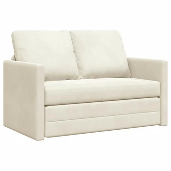 Sofa lova 122cm Kreminė Aksomas