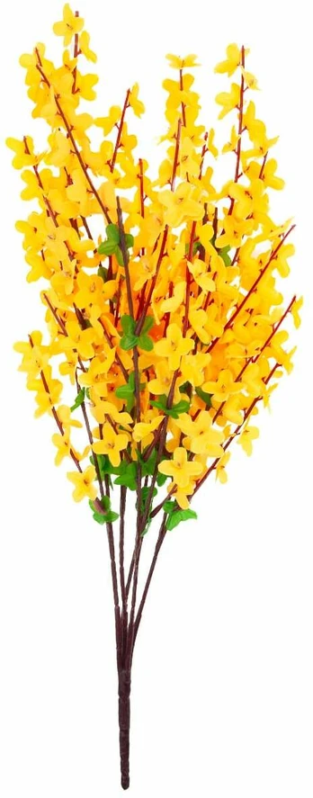 Dirbtinių gėlių puokštė, geltona, 62 cm