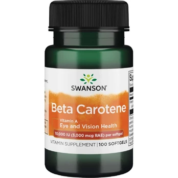 SWANSON Beta Karotenas (Vitaminas A) - 100 kaps.