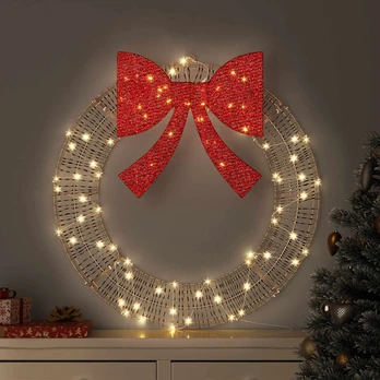 Vainikas su 60 LED Šilta balta 75 cm PET