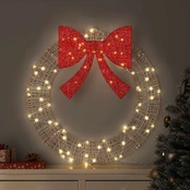 Vainikas su 60 LED Šilta balta 75 cm PET kaina