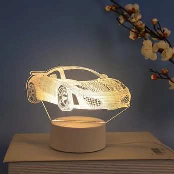 3D LED naktinė lempa