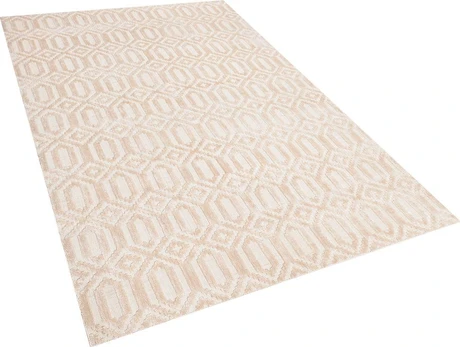Beliani viskozės kilimas 140 x 200 cm smėlio spalvos ADATEPE