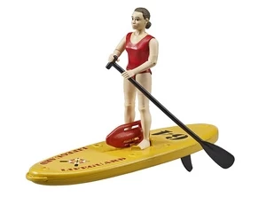 Žaislinė figūrėlė Bruder Life Guard With Stand Up Paddle 62785