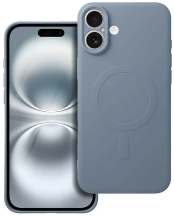 Oem Mėlyna SILICONE MAG COVER case compatible with MagSafe for IPHONE 17 light mėlynas