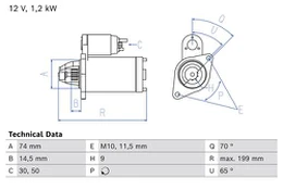 BOSCH 0 986 027 040 Starteris