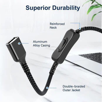 Itramax Usb prailginimo laidas su jungikliu, 2m