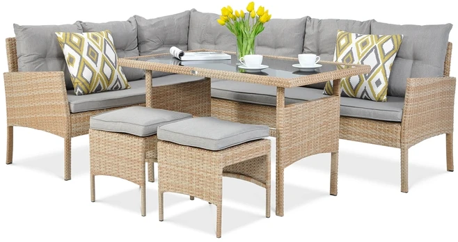Lauko baldų komplektas CORTINA Corner, Beige