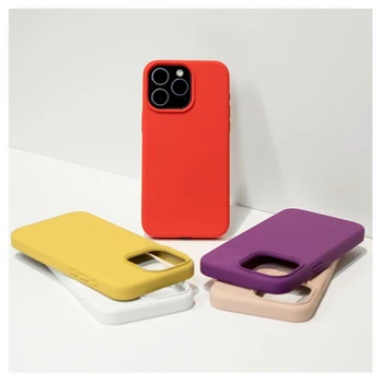 Evelatus iPhone 14 Pro Max 6.7 Premium Soft Touch Silicone Apple Red