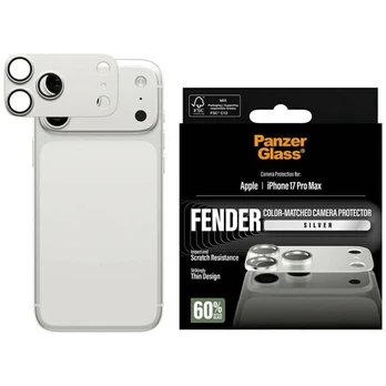 Dėklas Panzer Glass FENDER Camera Protector Sidabrinis iPhone 17 Pro Max
