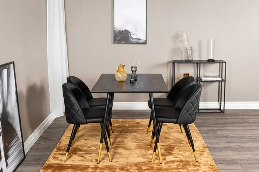 Venture Design Valgomasis stalas, Dipp, 75x120x85 cm, Juodas