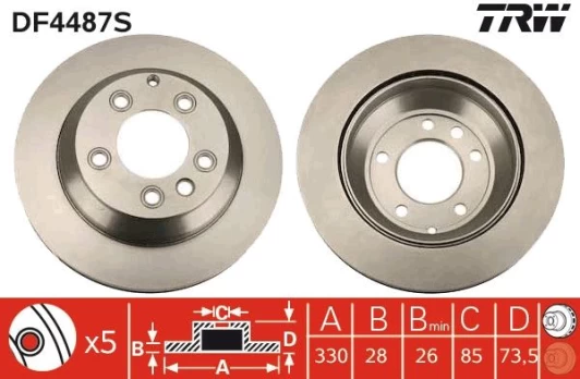 TRW DF4487S Brake Disc